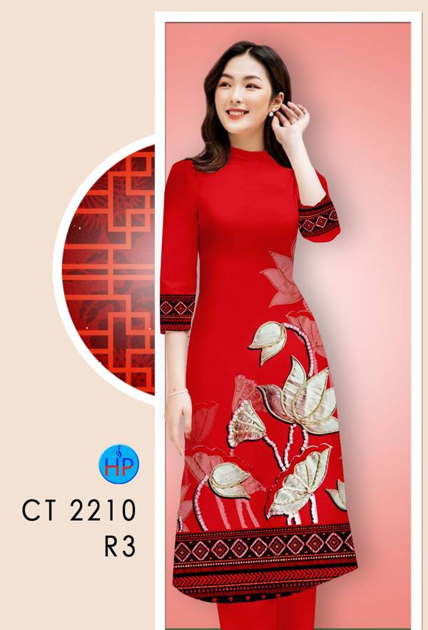 Vải Áo Dài Hoa In 3D AD CT2210 43